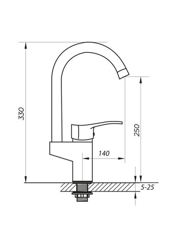 Смеситель для кухни VOX 181 (ZX0215) Zerix (322004872)