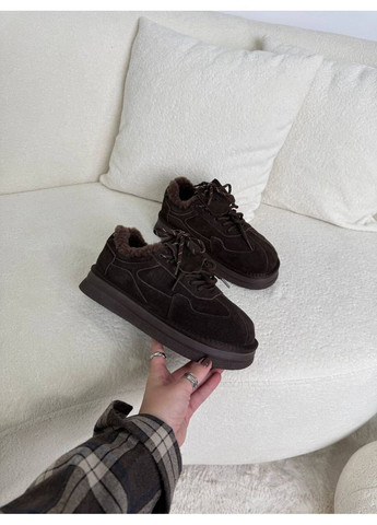 Кросівки з натуральної замші Boss Victor коричневі зими (370046227)