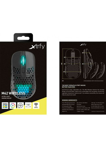 Миша M42 RGB Wireless Black (M42W-RGB-BLACK) Xtrfy (322939048)