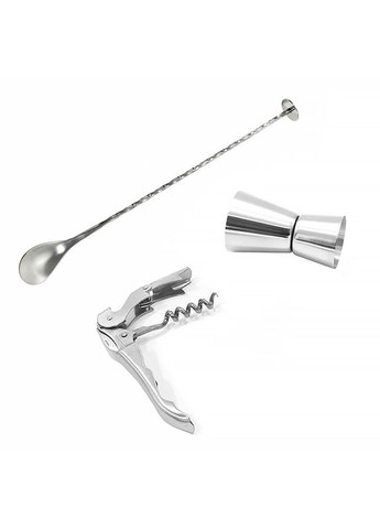 Набор для бара из 12 предметов из нержавеющей стали с чехлом MC-B9 Серебристый Youchen (350349078)