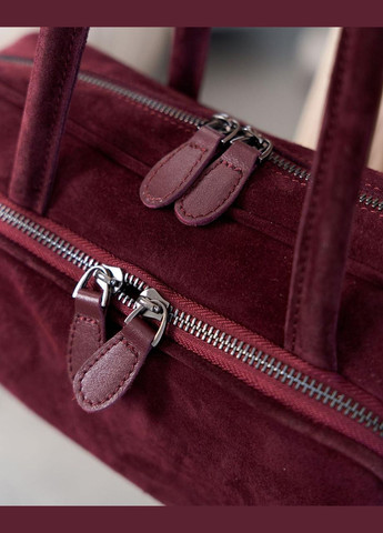 Жіноча сумка з натуральної шкіри з двома внутрішніми кишенями бордова «Alexa» WeLassie (347018356)