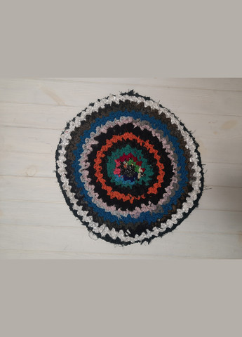 Килимок підлоговий для собак і котів ручної роботи, круглий різнобарвний Лео (276070681)