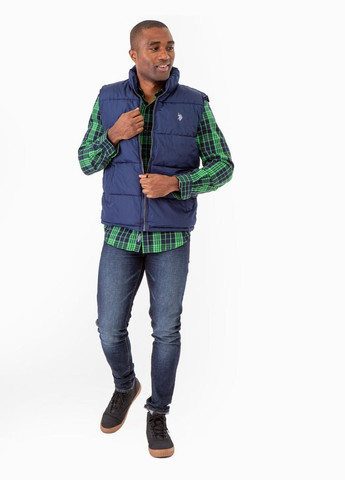 Теплий жилет чоловічий Синій U.S. Polo Assn. (307392722)