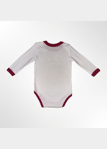 Детское боди с длинным рукавом 74-98 см Бело розовый (0968) Nicol (338401266)