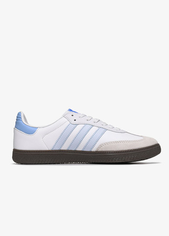 Кроссовки Adidas White Blue No Brand Samba белые демисезоны (325727736)
