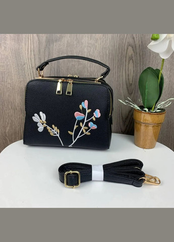 Сумочка жіноча з вишивкою чорна PTR No Brand (317764175)