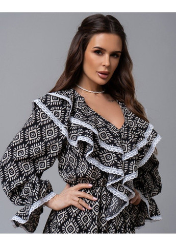 Черное повседневный платье 14591 m черный ISSA PLUS