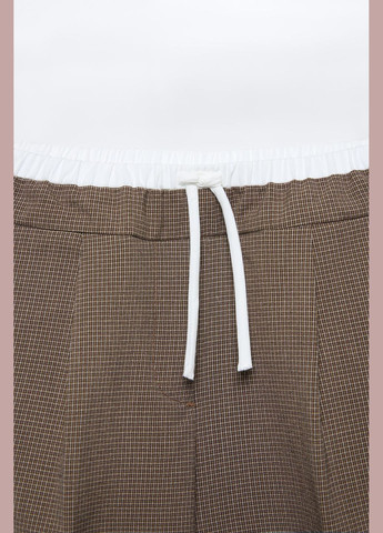 Стильні брюки з подвійною талієюZARA Zara брюки з подвійною талією на резинці (332984161)