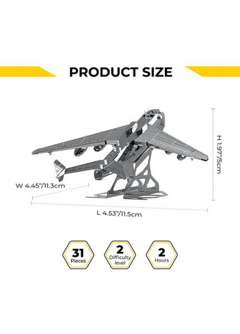 Модель АН-225 Мрія міні версія зі сталі Metal-Time MT001SE Metal Time (268225606)