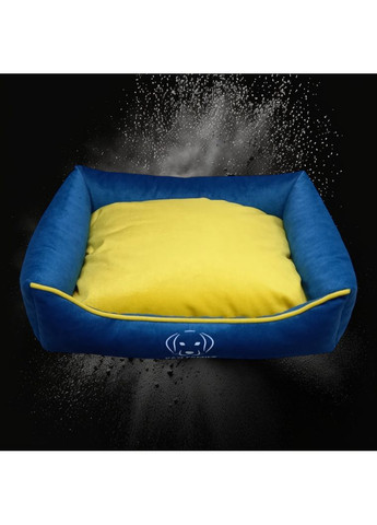 Лежанка 70х55х16см з текстилю для маленьких собак та котів "Glory to Ukraine" (Жовто-блакитний) S&N Family (361204681)