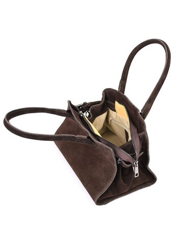 Замшевая женская сумка тоут Италия fz3752_chok в цвете шоколад Firenze (317342745)