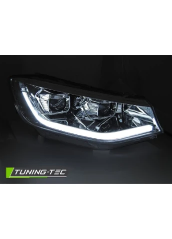 Передние фары Volkswagen (2020+) тюнингованные хром (ЦЕНА ЗА ПАРУ) Tuning-Tec Caddy (398182565)