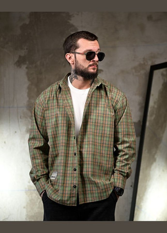 Зеленая карнавальный, коктейльный, повседневный, вечерний, классическая, домашний, пляжный, кэжуал рубашка в клетку No Brand