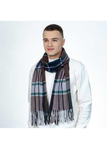 Шарф мужской клетка кашемир ДЖОН 554-719 LuckyLOOK 554-719M (322791110)