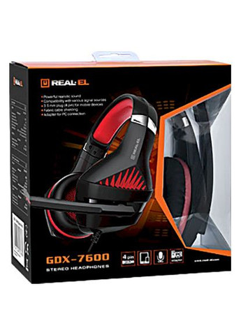 Наушники GDX-7600 Black/Red Real-El (339081440)
