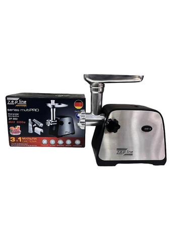 Электромясорубка ZP-002 мясорубка с реверсом с насадками для томатного сока колбасы 3000 Вт Zepline (297330948)