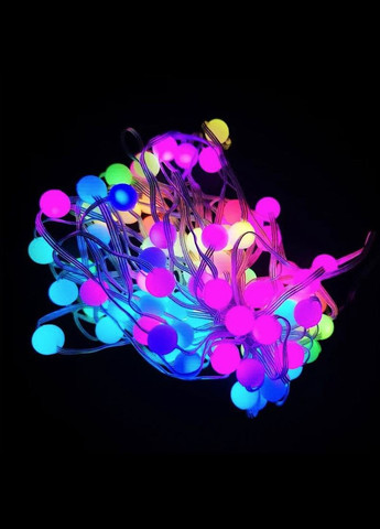 Гірлянда Розумна світлодіодна музична 100LED 10 метром кульки Multi різнокольорові USB керування від смартфона та пульта SunLamp (305663807)