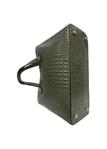 Сумка жіноча шкіряна оливкова (Д/Ш/В) 29х12х17,5 (см) Karya (336377966)