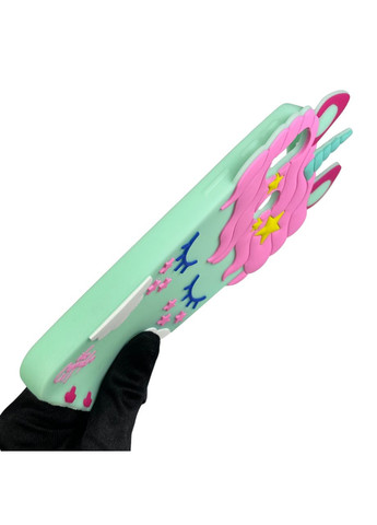 Чехол для Galaxy M20 SM-M205F детский с единорогом на самсунг м20 бирюзовый Samsung (366019825)