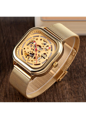 Чоловічий годинник золотистий кварцовий стрілочний для повсякденного використання з нержавіючим браслетом. ProDobro (367265710)