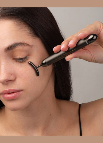 Комплекс для догляду за обличчям Імпульсний вібромасажер, Крем з церамідами, Сироватка з церамідами BlackTouch (335385896)