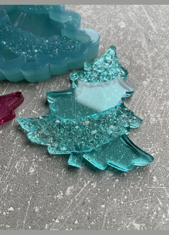 Молд Ялинка кристалічна форма для новорічних іграшок на ялинку силіконова форма для епоксидної смоли No Brand (370566859)