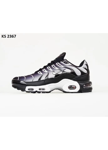 Білі кросівки чоловічі nike air tn max plus black white найк аір макс тн плюс білі демісезон No Brand