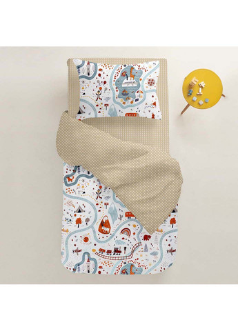 Детское постельное белье в кроватку Traveling Animals 110х140 см Cosas (307387123)