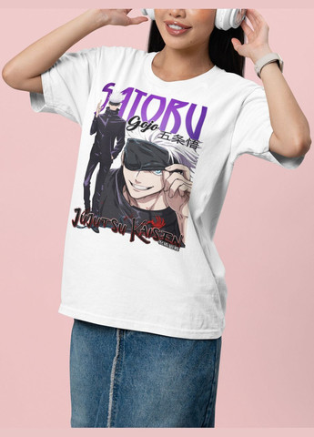 Футболка женская Аниме "Магическая битва" белая Mishe - (307795632)