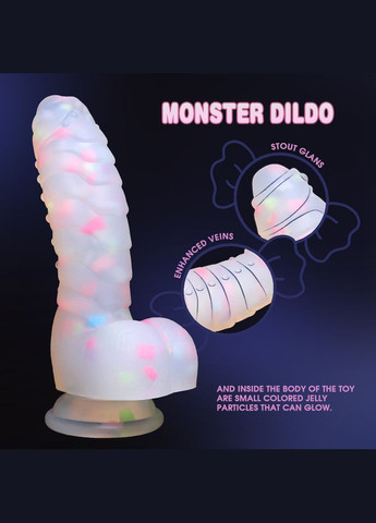 Фалоімітатор силіконовий на присосці Night Glow Focus (313100035)