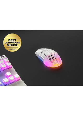Мышка Aerox 3 Wireless Ghost, RGB, 18000dpi., 6кн., прозрачная SteelSeries (371906527)