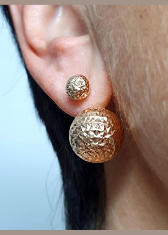 Золоті сережки з алмазною гранню. 210336_15_А FAVORITUM (338212446)