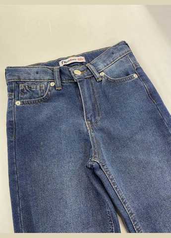 Синие демисезонные джинсы мом для девочки fili kids синие 1001 164 см No Brand
