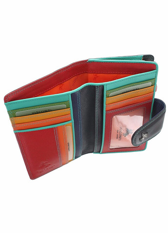 Чёрный женский кошелёк из натуральной кожи SP30 BLK M Visconti (303829814)