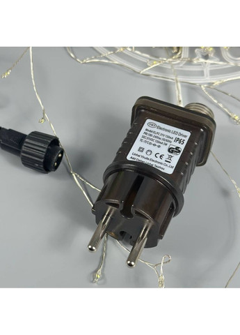 Светодиодная гирлянда для елки/декоративная/уличная мишура Роса 900 LED 8 режимов с пультом ДУ белый свет 30 метров VTech (366670215)