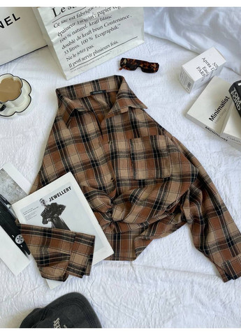 Жіноча сорочка оверсайз з фланелі MonCher (357489892)