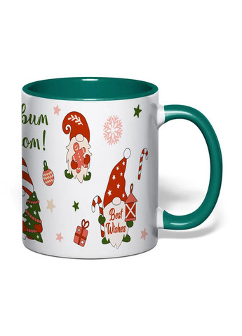 Чашка с печатью "С Новым годом!" №3 330 мл (цвет тёмно-зеленый) (34705) No Brand (370569258)