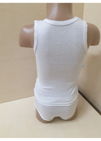 Белый комплект белья майка хлопок для девочки 92 98 104 110 116 122 128 134 No Brand