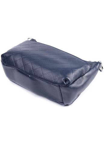 Сумка кросс-боди через плечо женская из натуральной кожи маленькая Синий 37659 Vintage (361970391)