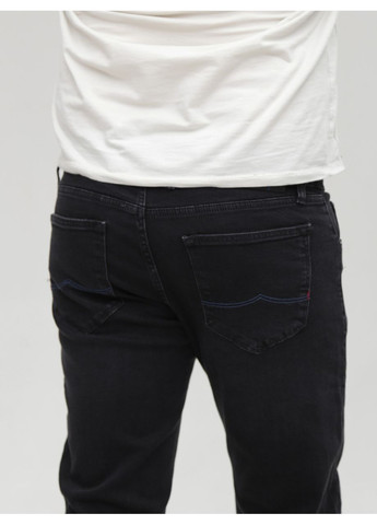 Черные демисезонные слим джинсы мужские черные прямые 36 длинна Трохи-завужена FRANCO BENUSSI