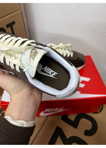 Комбіновані Осінні кросівки чоловічі nike cortez brown найк кортез No Brand