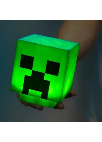 Светильник-ночник Minecraft Charged Creeper Light со звуком крипера Зеленый No Brand (400131671)