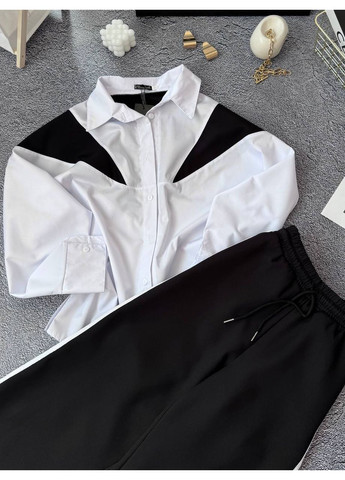 Жіночий костюм двійка з сорочкою та брюками MonCher (349453432)