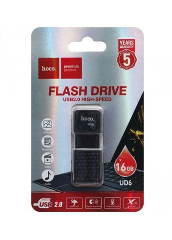 Флэш Память UD6 16 GB, USB 2.0 Hoco (368698238)