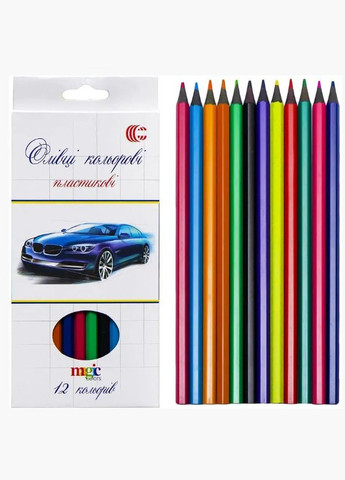 Цветные карандаши для рисования 12 шт CR555-12 White Night Набор цветных карандашей для школы Color-it (321144091)