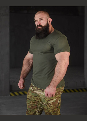 Тактична футболка потовідвідна з принтом Працюю суткамиолива No Brand (317243828)