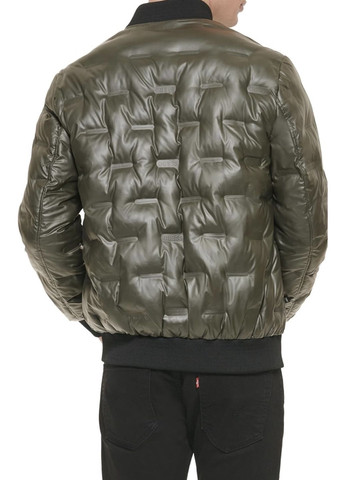 Оливкова демісезонна куртка бомбер Guess