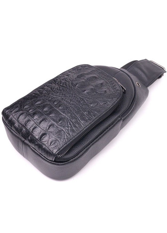 Мужская сумка слинг из натуральной фактурной кожи 21400 Vintage (366880918)