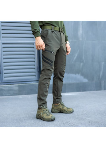 Хаки демисезонные карго брюки Pobedov