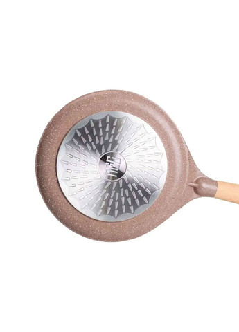 Алюмінієва млинцева сковорода з мармуровим антипригарним покриттям Ø 26 см, товсте дно кавового кольору MGC (356460574)